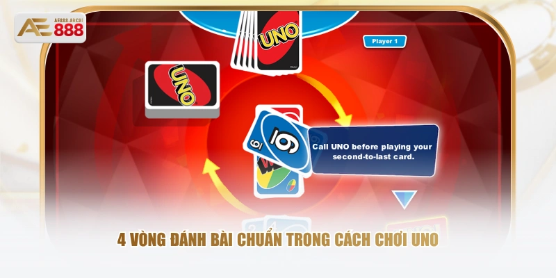 4 vòng đánh bài chuẩn trong cách chơi Uno